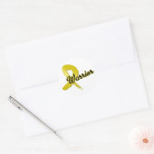 Kinderkanker krijger Grunge Ronde Sticker (Envelop)