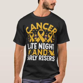 Kinderkanker Late nacht en vroege roos Yello T-shirt
