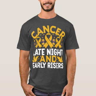 Kinderkanker Late nacht en vroege roos Yello T-shirt