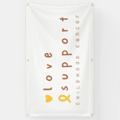 kinderkanker liefde steun Banner Outdoor Sign (Verticaal)
