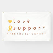 kinderkanker liefde steun Banner Outdoor Sign (Horizontaal)