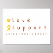 Kinderkanker liefde steun Poster Prints (Voorkant)