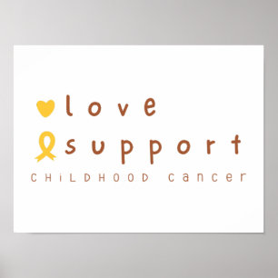 Kinderkanker liefde steun Poster Prints
