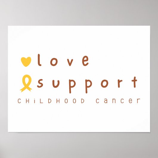 Kinderkanker liefde steun Poster Prints (Voorkant)