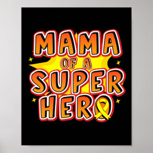 Kinderkanker mama van een superheld familielint poster