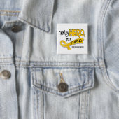 Kinderkanker MIJN HERO MIJN VRIEND 42 Vierkante Button 5,1 Cm (In situ)