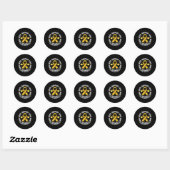 Kinderkanker ondersteunen kinderkanker A Ronde Sticker (Vel)
