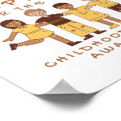 Kinderkanker Ondersteuning Cure Poster & Prints (Hoek)