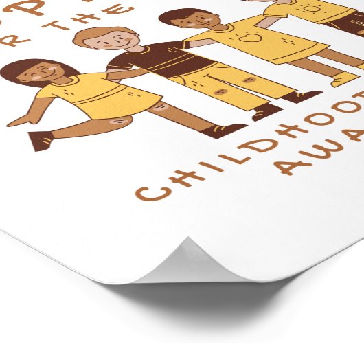 Kinderkanker Ondersteuning Cure Poster & Prints (Hoek)