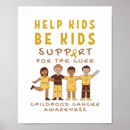 Kinderkanker Ondersteuning Cure Poster & Prints