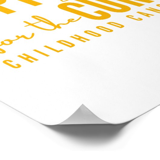 Kinderkanker ondersteuning genezen van Poster en P (Hoek)