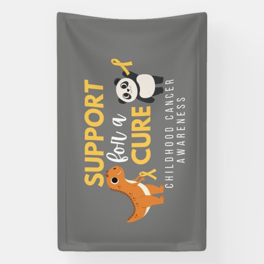 kinderkanker ondersteuning genezing Banner Sign (Verticaal)