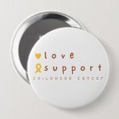 Kinderkanker Ondersteuning Liefde Button Modern (Voorkant /achterkant)