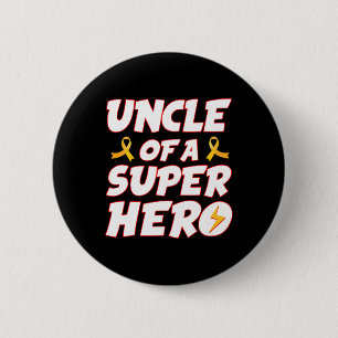 Kinderkanker oom van een superheld familie ribbo ronde button 5,7 cm