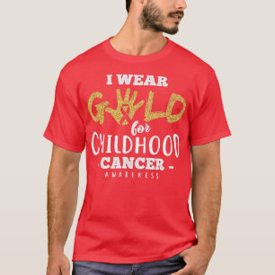 Kinderkanker Overlevende ik heb Gold Awareness Gi T-shirt
