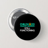 Kinderkanker overlevende ondersteuning krijger 1 ronde button 5,7 cm (Voorkant /achterkant)