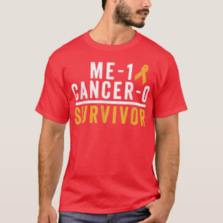 Kinderkanker Overlevende Shirt Bewustmaking Gold R