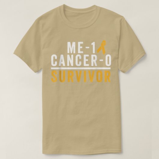 Kinderkanker Overlevende Shirt Bewustmaking Gold R (Design voorkant)