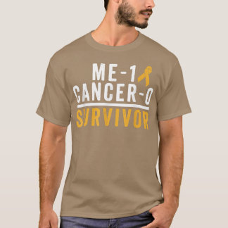 Kinderkanker Overlevende Shirt Bewustmaking Gold R