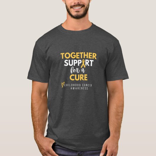 kinderkanker.samen.support.cure. T-Shirt (Voorkant)