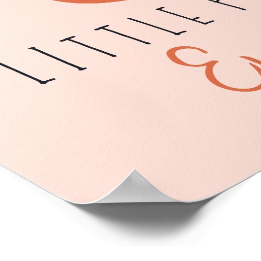 kinderkanker sterke kleine pompoen Custom Naam Poster (Hoek)