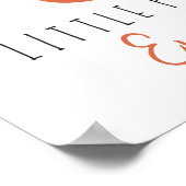 kinderkanker sterke kleine pompoen Custom Naam Poster (Hoek)