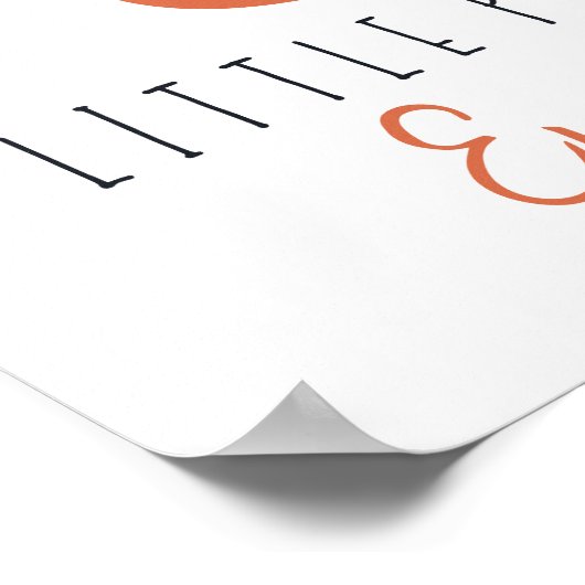 kinderkanker sterke kleine pompoen Custom Naam Poster (Hoek)