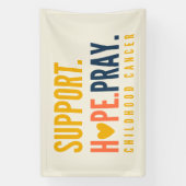 kinderkanker steun hoop bidden Banner Sign (Verticaal)
