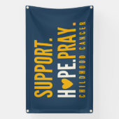 kinderkanker steun hoop bidden Banner Sign (Verticaal)