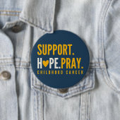 Kinderkanker Steun Hope Pray Buttonnen Ronde Button 4,0 Cm (In situ)