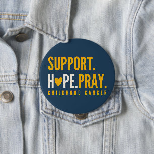 Kinderkanker Steun Hope Pray Buttonnen Ronde Button 4,0 Cm