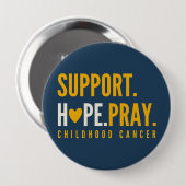 Kinderkanker Steun Hope Pray Buttonnen Ronde Button 4,0 Cm (Voorkant /achterkant)