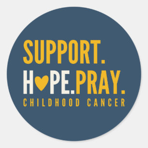 Kinderkanker Steun Hope Pray Stickers