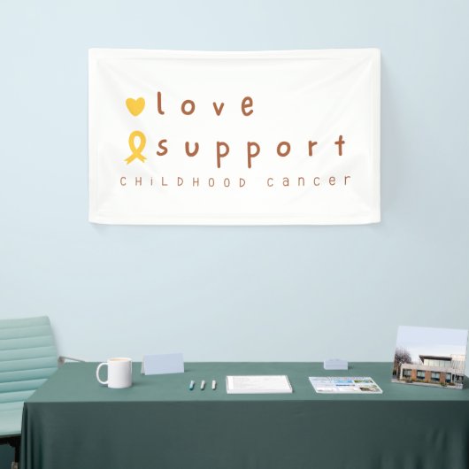 kinderkanker steun liefde banner teken (Beurs)