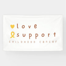 kinderkanker steun liefde banner teken