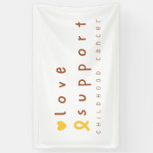 kinderkanker steun liefde banner teken (Verticaal)