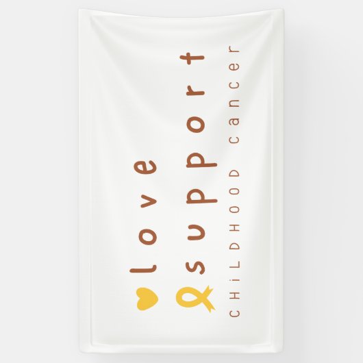 kinderkanker steun liefde banner teken (Verticaal)