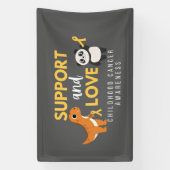 kinderkanker steun liefde banner teken (Verticaal)