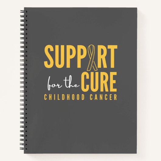 Kinderkanker. Support.Cure. Notitieboeken&Journals Notitieboek (Voorkant)