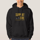 Kinderkanker. Support.Cure. Pullover hoodie (Voorkant)