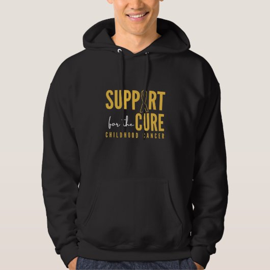 Kinderkanker. Support.Cure. Pullover hoodie (Voorkant)