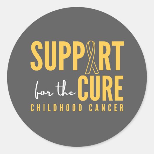 Kinderkanker. Support.Cure. Stickers en labels (Voorkant)