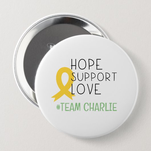 kinderkanker.support #team naam Aangepaste Button (Voorkant /achterkant)