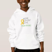 kinderkanker. #team naam aangepaste kinder Hoodie (Voorkant)