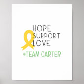 kinderkanker. #team Naam aangepaste Prints Posters (Voorkant)
