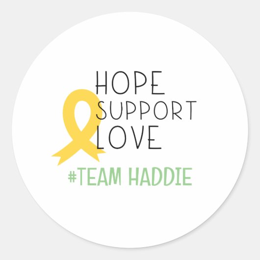 kinderkanker. #team Naam aangepaste Stickers Label (Voorkant)