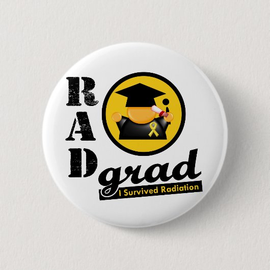 KINDERKANKER VAN Afstudeerder voor straling Ronde Button 5,7 Cm (Voorkant)