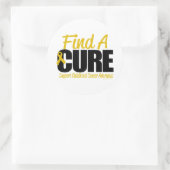 Kinderkanker Vind een remedie Ronde Sticker (Tas)