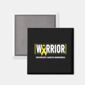 Kinderkanker - Warrior Kinderkanker Aware Magneet (Voorkant / Achterkant)