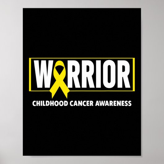 Kinderkanker - Warrior Kinderkanker Aware Poster (Voorkant)